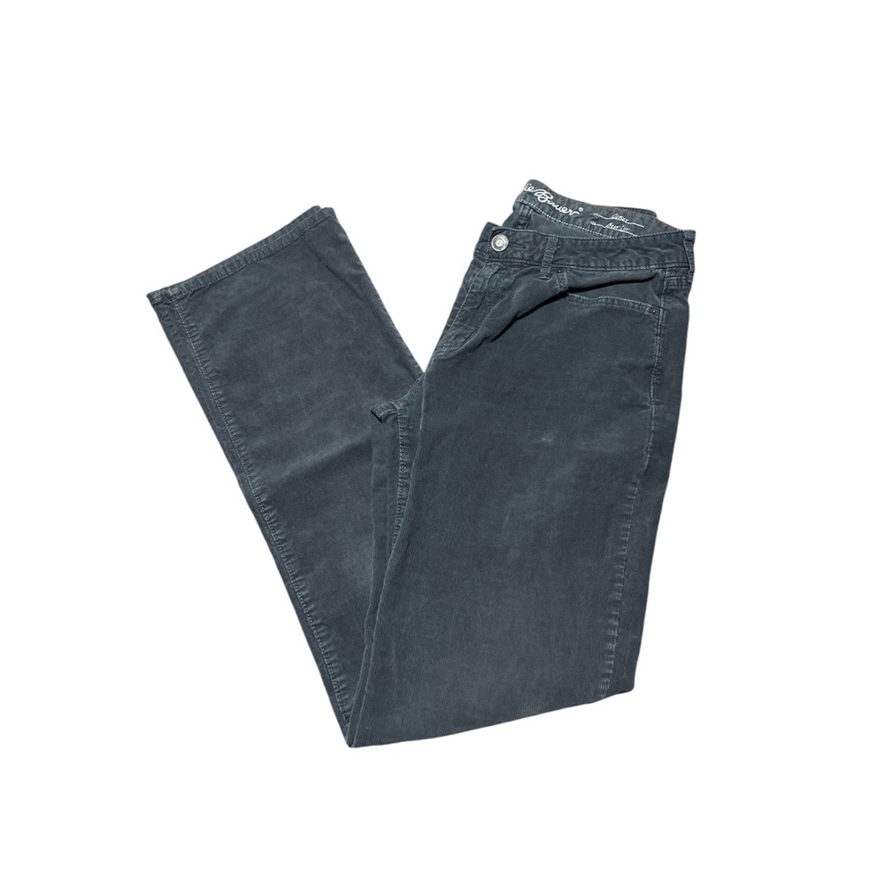 Eddie Bauer Curvy Boot Cut Corduroy Pants Gray 8 Tall